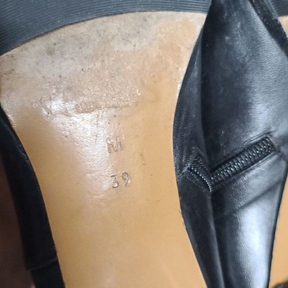 Taryn Rose Black Leather Ankle Boots - Picture 8 of 16